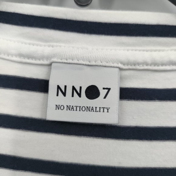NNO 7 Men's Stripes T-Shirt Navy/White XXL - Picture 7 of 8